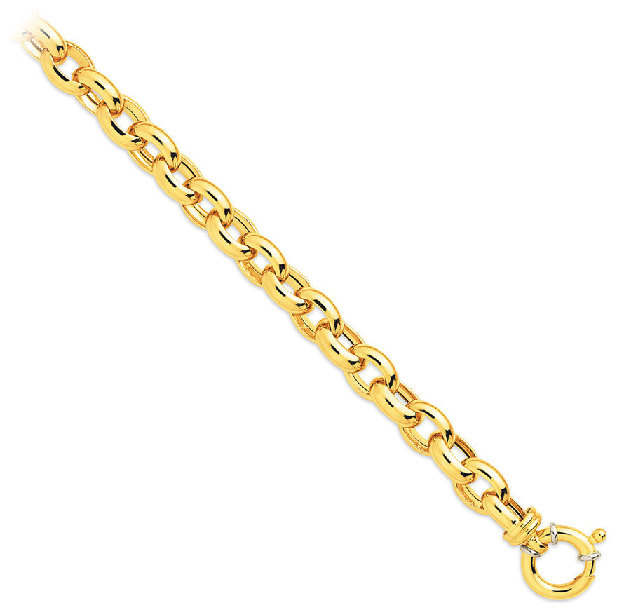 Bracelet or jaune maille jaseron 18 cm