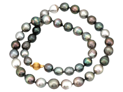 Collier perles de Tahiti et or jaune