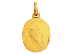 Médaille or jaune Vierge