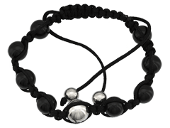 Bracelet Shamballa acier et pierres de synthèse