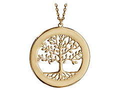 Collier plaqu or Arbre de Vie