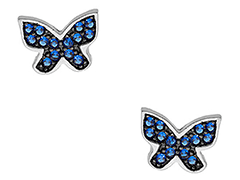 Boucles doreille argent Papillon