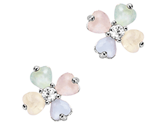 Boucles doreille argent Fleur