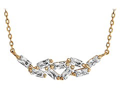 Collier plaqu or et oxydes