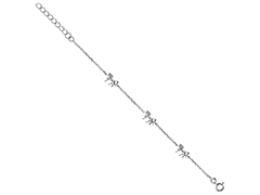 Bracelet argent rhodi Cheval