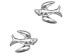 Boucles doreille argent Oiseau