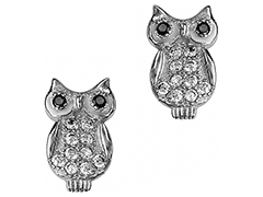 Boucles doreille argent Chouette