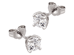 Boucles doreille argent et oxyde 5 mm