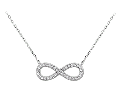Collier argent et oxydes Infini