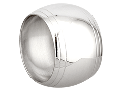Rond de serviette mtal argent Tonneau Filet