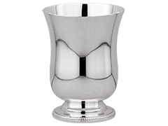 Timbale mtal argent Perles