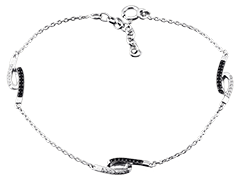 Bracelet argent rhodi et oxydes