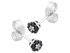 Boucles doreille or blanc et diamants