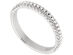 Bague or blanc et diamants 0.19 ct