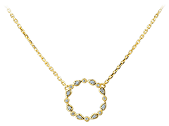 Collier or jaune et diamants