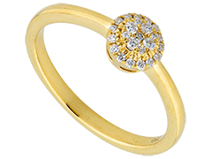 Bague or jaune et diamants