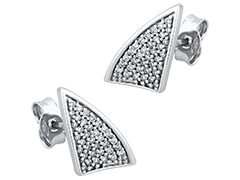 Boucles doreille or blanc et diamants