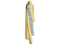 Pendentif or jaune et diamants