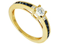 Bague or jaune et diamant