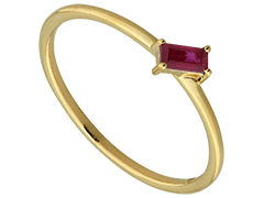 Bague or jaune et rubis