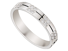 Alliance or blanc et diamants 0.27 ct