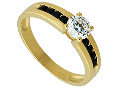 Bague or jaune et oxyde