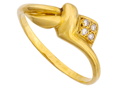 Bague or jaune et diamants