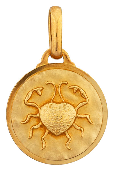 Pendentif plaqu or Cancer