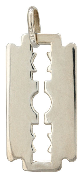 Pendentif Lame de Rasoir argent