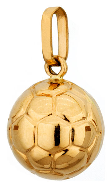 Pendentif or jaune Ballon de Football