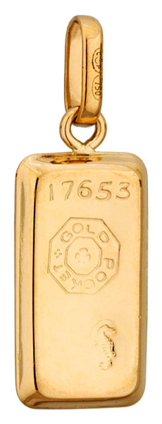 Pendentif or jaune Lingot