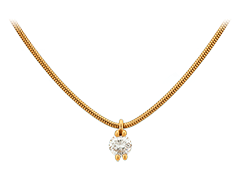 Collier or jaune et diamant 0.40 ct