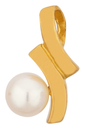 Pendentif or jaune et perle