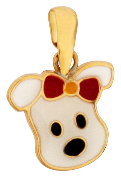 Pendentif or jaune Chien