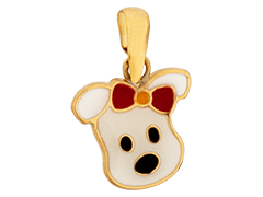 Pendentif or jaune Chien