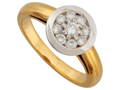 Bague or bicolore et diamants