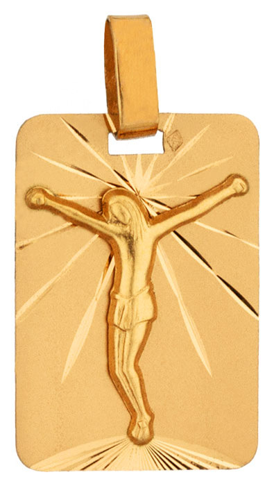 Mdaille or jaune Christ