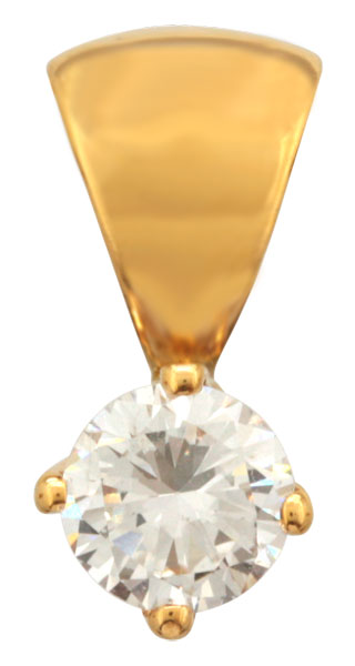 Pendentif or jaune et diamant