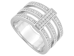 Bague argent rhodi et oxydes