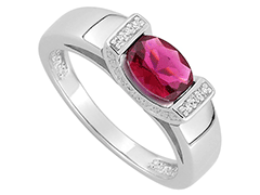 Bague argent et pierres de synthse