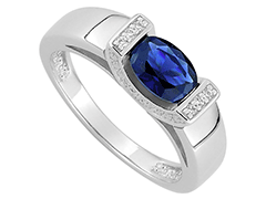 Bague argent et pierres de synthse