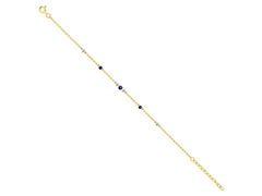 Bracelet plaqu or et pierres de synthse