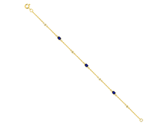 Bracelet plaqu or et pierres de synthse