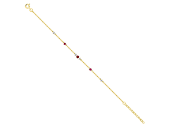 Bracelet plaqu or et pierres de synthse