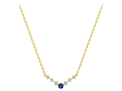 Collier plaqu or et pierres de synthse