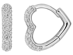 Boucles doreille argent Coeur