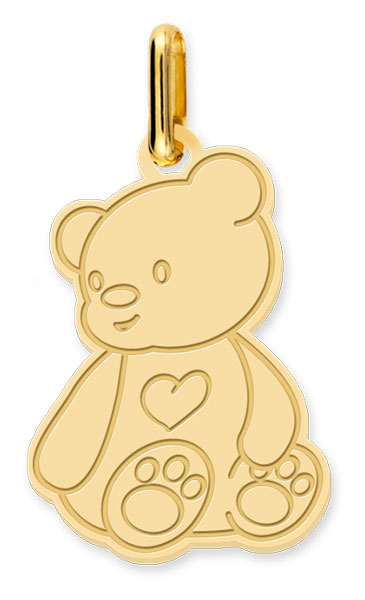 Pendentif or jaune Ourson