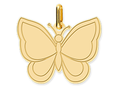 Pendentif or jaune Papillon