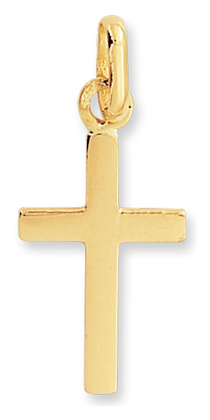 Pendentif or jaune Croix