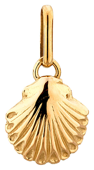 Pendentif or jaune Coquillage